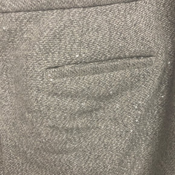 Talbots silver gray heathered sparkly wool blend pant 18 W - Picture 10 of 11